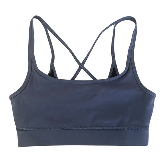 VUORI Mind Set Strappy Sports Bra Stone Blue Color Light Support Size XS MINT! - Picture 2 of 9